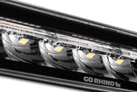 Go Rhino Xplor Blackout Combo Series Sixline LED Spot Lights w/Amber (Surface Mount) - Blk (Pair)