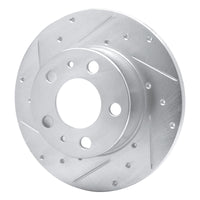 R1 Concepts R1 75-87 Volvo 242 Front Left Drilled & Slotted Silver Brake Rotor