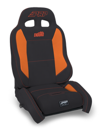 PRP Seats PRP EnduroCrawl Reclining Suspension Seat - Black/Orange Vinyl - Driver