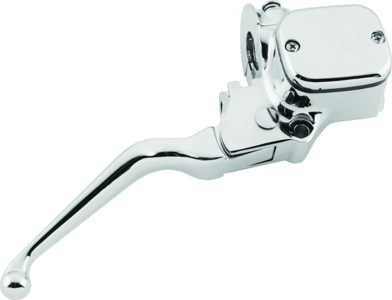 Bikers Choice 96-07 Single Disc Chrome Handlebar Master Cylinder 9/16in Bore H-D 45019-96