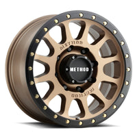 Method Wheels Method MR305 NV HD 18x9 +18mm Offset 8x6.5 130.81mm CB Method Bronze/Black Street Loc Wheel