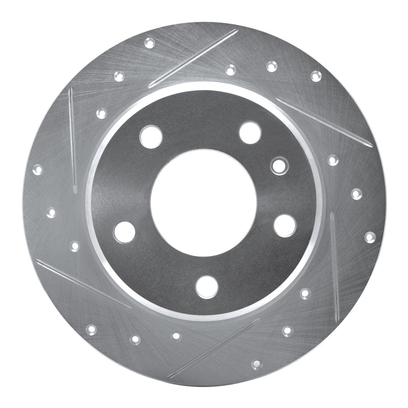R1 Concepts R1 78-81 BMW 733I Rear Left Drilled & Slotted Silver Brake Rotor