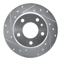 R1 Concepts R1 78-81 BMW 733I Rear Left Drilled & Slotted Silver Brake Rotor