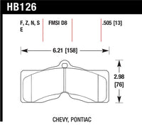 Hawk Performance Hawk 78-82 Chevy Corvette HT-10 Performance Front Brake Pads
