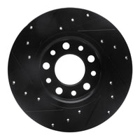 R1 Concepts R1 2014-2022 Chrysler 200 Rear Right Drilled & Slotted Black Brake Rotor