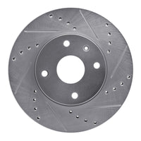 R1 Concepts R1 04-10 Chevrolet Epica (Mexico) Front Right Drilled & Slotted Silver Brake Rotor