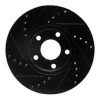 R1 Concepts R1 92-08 Audi A4 (USA/Canada) Front Right Drilled & Slotted Black Brake Rotor