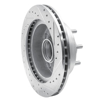 R1 Concepts R1 95-04 Ford E-250 Econoline Front Left Drilled & Slotted Silver Brake Rotor