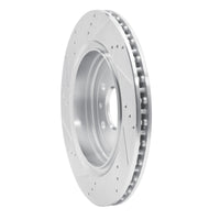 R1 Concepts R1 14-19 Chevrolet Corvette Rear Right Drilled & Slotted Silver Brake Rotor