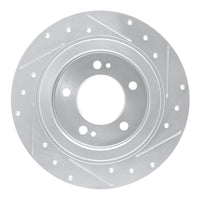 R1 Concepts R1 13-25 Hyundai SONATA Rear Left Drilled & Slotted Silver Brake Rotor