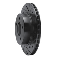 R1 Concepts R1 87-90 Dodge Dakota 4WD Front Right Drilled & Slotted Black Brake Rotor