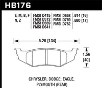 Hawk Performance Hawk SRT4 HP+ Street Rear Brake Pads
