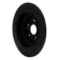 R1 Concepts R1 14-16 Acura MDX Rear Right Drilled & Slotted Black Brake Rotor