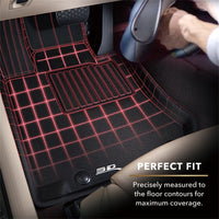 3D MAXpider 20-22 Toyota Highlander Gasoline 2nd Row Bucket Kagu 1st 2nd 3rd Row - Set (Black)