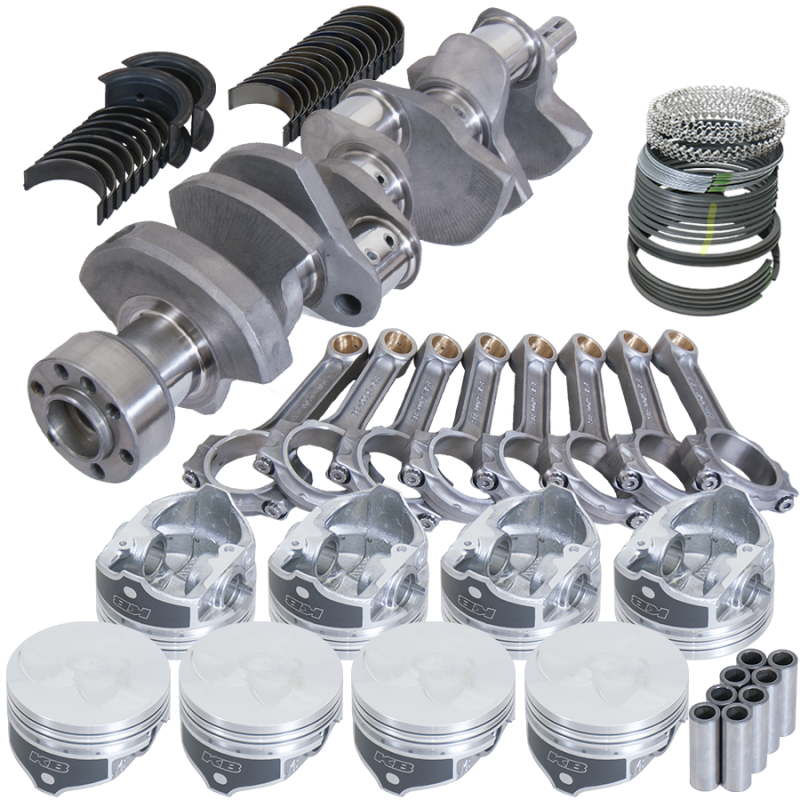 Eagle Chevy 350 1Pc 3.480in Crank 6.000in I-Beam Rod -7cc Flat Top 4.040in Pistons Rotating Assembly