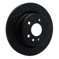 R1 Concepts R1 01-01 Cadillac CATERA Rear Right Drilled & Slotted Black Brake Rotor