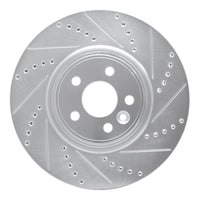 R1 Concepts R1 07-16 Volvo S60 Front Right Drilled & Slotted Silver Brake Rotor