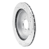 R1 Concepts R1 92-02 Dodge Viper Rear Left Drilled & Slotted Silver Brake Rotor