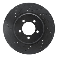 R1 Concepts R1 03-05 Lincoln AVIATOR Front Left Drilled & Slotted Black Brake Rotor