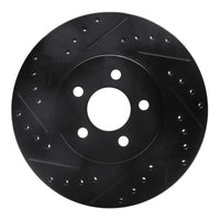 R1 Concepts R1 95-06 Chrysler Sebring Front Left Drilled & Slotted Black Brake Rotor