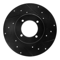 R1 Concepts R1 74-78 Nissan 260Z Front Right Drilled & Slotted Black Brake Rotor