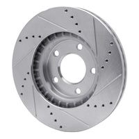 R1 Concepts R1 07-08 Ford Edge Front Left Drilled & Slotted Silver Brake Rotor