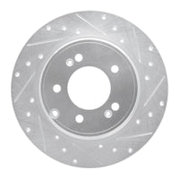 R1 Concepts R1 17-19 Kia Cadenza Rear Right Drilled & Slotted Silver Brake Rotor