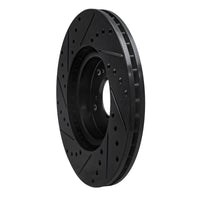 R1 Concepts R1 02-15 Acura ILX Front Right Drilled & Slotted Black Brake Rotor