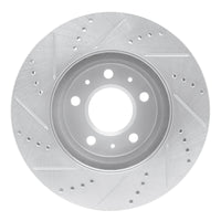 R1 Concepts R1 03-08 Cadillac SEVILLE Front Right Drilled & Slotted Silver Brake Rotor