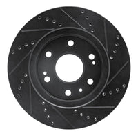 R1 Concepts R1 09-20 Chevrolet TAHOE Front Left Drilled & Slotted Black Brake Rotor