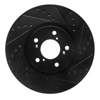 R1 Concepts R1 07-20 Acura MDX Front Right Drilled & Slotted Black Brake Rotor