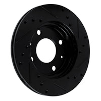 R1 Concepts R1 89-98 Hyundai Sonata Front Right Drilled & Slotted Black Brake Rotor