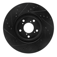 R1 Concepts R1 07-20 Acura MDX Front Right Drilled & Slotted Black Brake Rotor