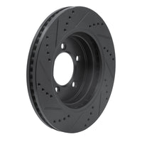 R1 Concepts R1 06-10 Ford Explorer Sport Trac Front Right Drilled & Slotted Black Brake Rotor