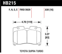 Hawk Performance Hawk 93-98 Toyota Supra TT HPS Street Front Brake Pads