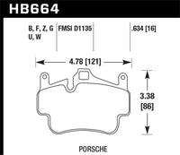 Hawk Performance Hawk 05-08 Porsche 911 Carrera Front & Rear / 08 Boxster / 07-08 Cayman Front HPS Street Brake Pads