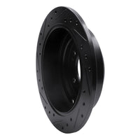 R1 Concepts R1 04-06 Kia AMANTI Rear Right Drilled & Slotted Black Brake Rotor