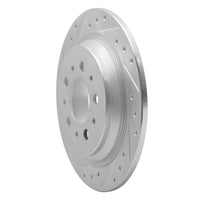 R1 Concepts R1 98-00 Volvo S70 Rear Left Drilled & Slotted Silver Brake Rotor
