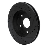 R1 Concepts R1 91-95 Toyota MR2 Front Left Drilled & Slotted Black Brake Rotor