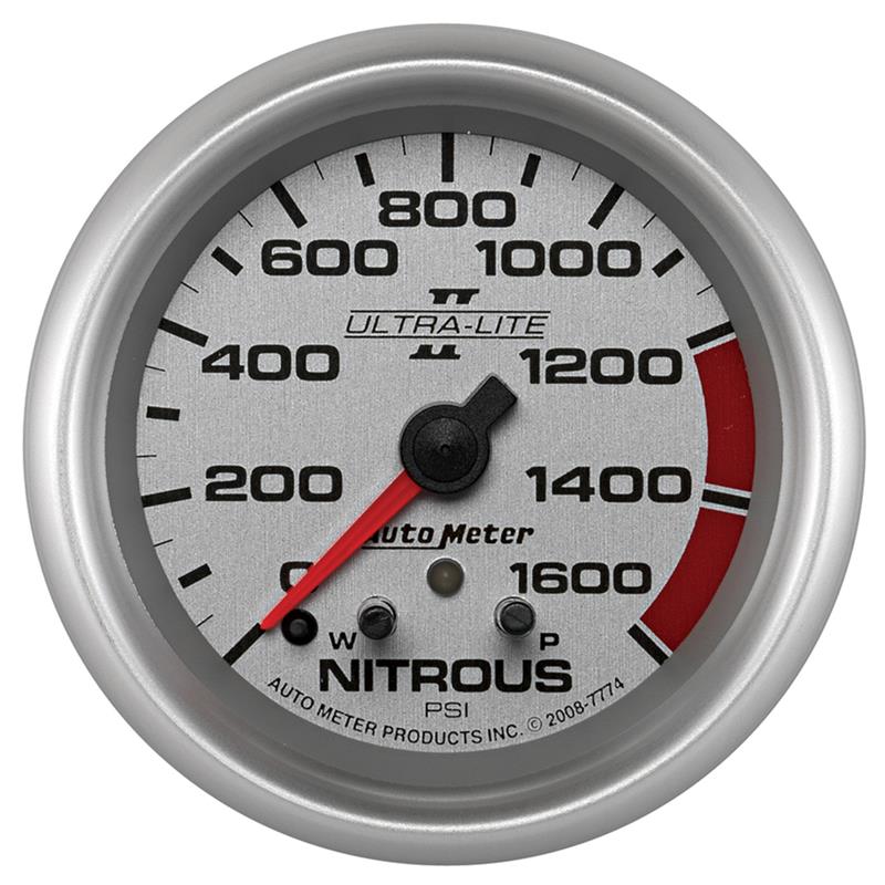 AutoMeter Gauge Nitrous Press 2-5/8in. 1600PSI Stepper Motor W/ Peak & Warn Ultra-Lite II
