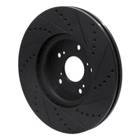 R1 Concepts R1 04-08 Acura TL Front Left Drilled & Slotted Black Brake Rotor