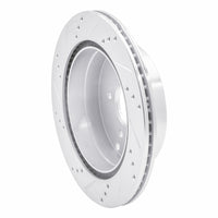 R1 Concepts R1 07-15 Chevrolet CAPTIVA Rear Right Drilled & Slotted Silver Brake Rotor