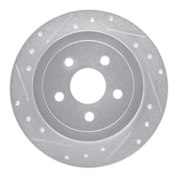R1 Concepts R1 95-07 Chrysler SEBRING Rear Left Drilled & Slotted Silver Brake Rotor