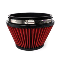 BLOX Racing Shorty Performance 5in Air Filter w/3.5in Velocity Stack and Coupler Kit - Black