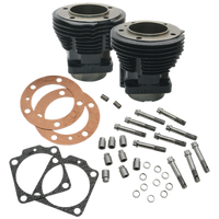 S&S Cycle 66-78 74in BT & Stock Bore Strokers 3-7/16in Bore Cylinders - Gloss Black