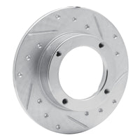 R1 Concepts R1 73-79 Honda Civic Wagon Front Right Drilled & Slotted Silver Brake Rotor