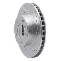 R1 Concepts R1 90-97 Jaguar XJ12 Front Right Drilled & Slotted Silver Brake Rotor