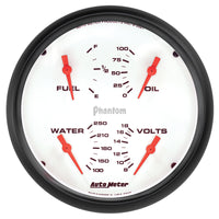 Autometer Phantom Quad 5in. Gauge 0 Ohm (E) - 90 Ohm (F) Electric