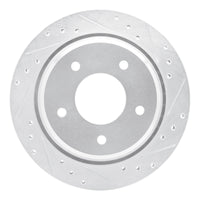 R1 Concepts R1 1994-1996 Chevrolet Commercial Chassis Rear Right Drilled & Slotted Silver Brake Rotor