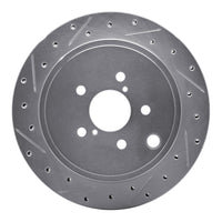 R1 Concepts R1 10-25 Scion FR-S Rear Left Drilled & Slotted Silver Brake Rotor